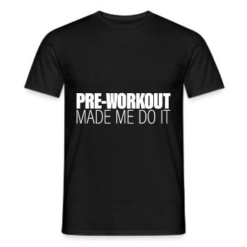 Le pré-entraînement m’a fait le faire - T-shirt homme - noir - Devant - AI Model Male 178 light (178cm)