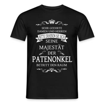 Seine Majestät der Patenonkel betritt den Raum - Männer T-Shirt - Schwarz - Vorne - AI Model Male 178 light (178cm)