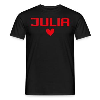 Julia Cœur - T-shirt homme - noir - Devant - AI Model Male 178 light (178cm)