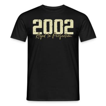 Original 2002 Rétro 2002 Cadeau d’anniversaire 2002 - T-shirt homme - noir - Devant - AI Model Male 178 light (178cm)