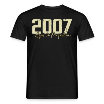 Original 2007 Rétro 2007 Cadeau d’anniversaire 2007 - T-shirt homme - noir - Devant - AI Model Male 178 light (178cm)