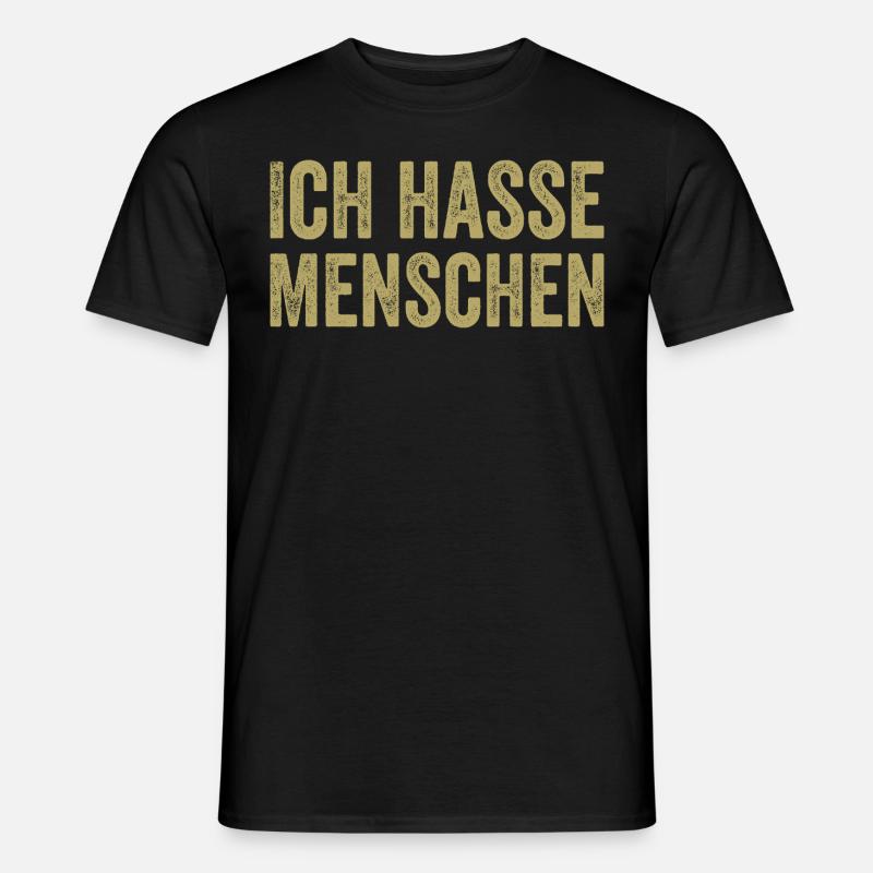 Ich hasse Menschen - Männer T-Shirt - Schwarz