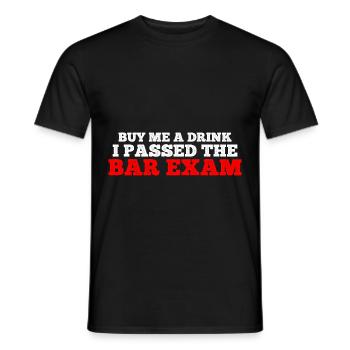 Achetez-moi un verre, j’ai réussi l’examen du barreau 11 - T-shirt homme - noir - Devant - AI Model Male 178 light (178cm)