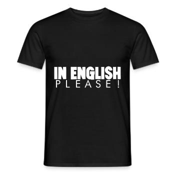 En anglais s’il vous plaît ! - T-shirt homme - noir - Devant - AI Model Male 178 light (178cm)