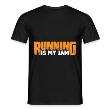 Running Is My Jam 8 - Men's T-Shirt - black - Front - AI Model Male 178 light (178cm)