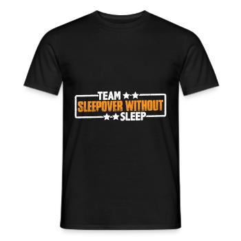 Soirée pyjama d’équipe sans sommeil 3 - T-shirt homme - noir - Devant - AI Model Male 178 light (178cm)