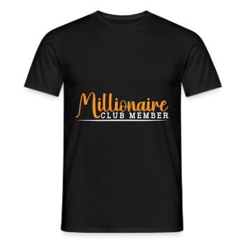 Membre du Club des millionnaires 37 - T-shirt homme - noir - Devant - AI Model Male 178 light (178cm)