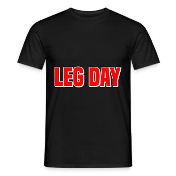 Leg Day Fauteuil roulant handicapé 21 - T-shirt homme - noir - Devant - AI Model Male 178 light (178cm)