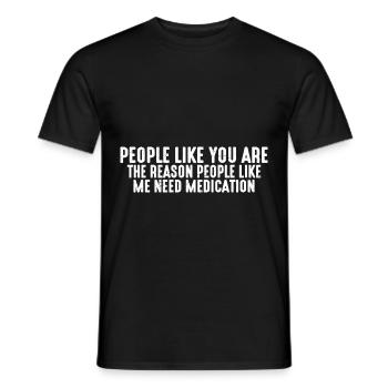 Les gens comme vous sont la raison 4 - T-shirt homme - noir - Devant - AI Model Male 178 light (178cm)