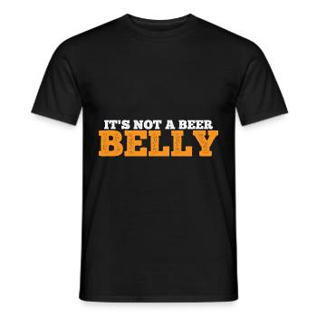 It's Not A Beer Belly 7 - Men's T-Shirt - black - Front - AI Model Male 178 light (178cm)