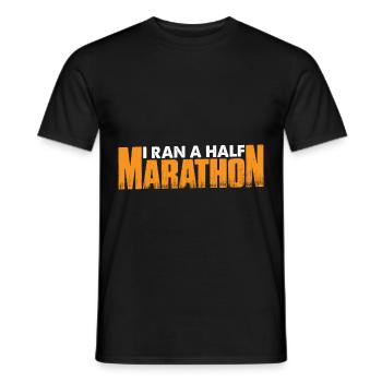 I Ran A Half Marathon 4 - Männer T-Shirt - Schwarz - Vorne - AI Model Male 178 light (178cm)