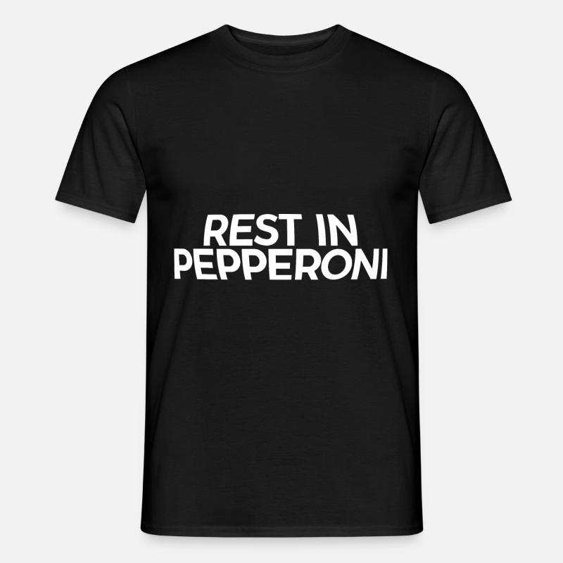 Rest In Pepperoni - Männer T-Shirt - Schwarz