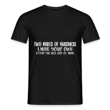 Deux règles de travail, occupez-vous des vôtres 12 - T-shirt homme - noir - Devant - AI Model Male 178 light (178cm)
