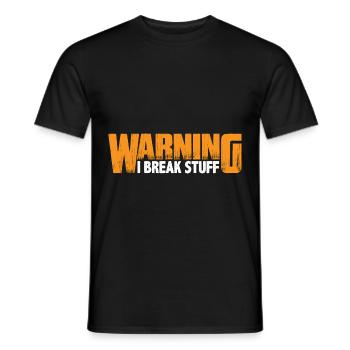 Attention je casse des trucs 8 - T-shirt homme - noir - Devant - AI Model Male 178 light (178cm)