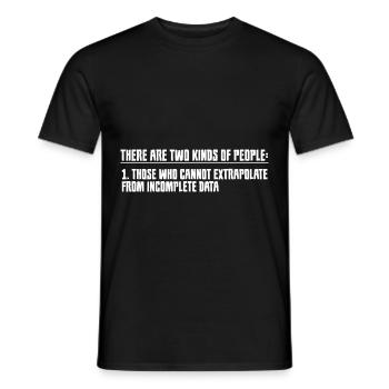 Ceux qui ne peuvent pas extrapoler à partir de données incomplètes2 - T-shirt homme - noir - Devant - AI Model Male 178 light (178cm)