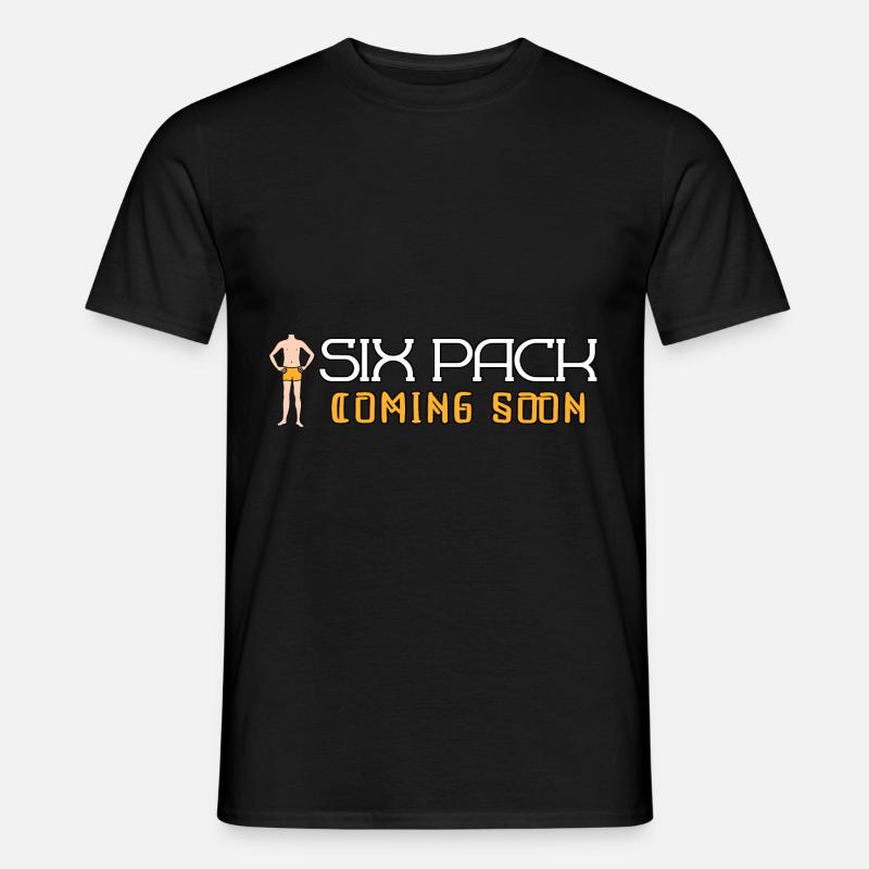 Six Pack Coming Soon 19 - Männer T-Shirt - Schwarz