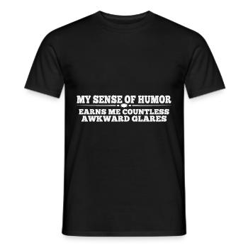 My Sense Of Humor Earns Me Countless Glares 4 - Men's T-Shirt - black - Front - AI Model Male 178 light (178cm)
