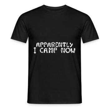 Apparently I Camp Now 7 - Men's T-Shirt - black - Front - AI Model Male 178 light (178cm)