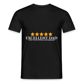 Excellent Dad Very Good Would Recommend - Männer T-Shirt - Schwarz - Vorne - AI Model Male 178 light (178cm)