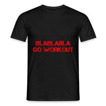 Blablabla Go Workout 4 - Men's T-Shirt - black - Front - AI Model Male 178 light (178cm)