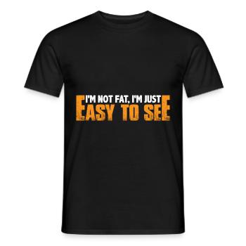 I'm Not Fat, I'm Just Easy To See 11 - Men's T-Shirt - black - Front - AI Model Male 178 light (178cm)