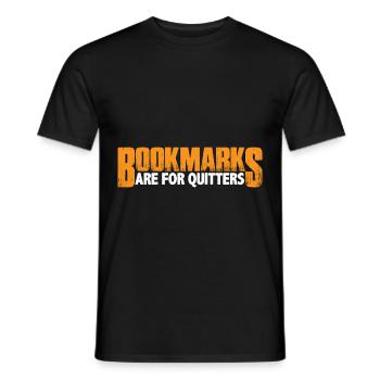 Les signets sont pour les quitters 4 - T-shirt homme - noir - Devant - AI Model Male 178 light (178cm)