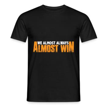 We Almost Always Almost Win 19 - Men's T-Shirt - black - Front - AI Model Male 178 light (178cm)