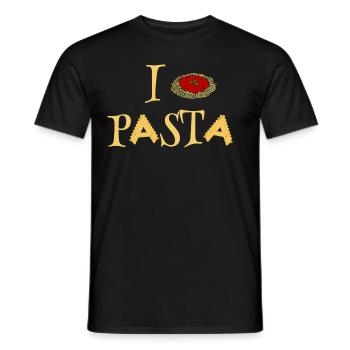 J'adore les pâtes - J'aime les pâtes - T-shirt homme - noir - Devant - AI Model Male 178 light (178cm)