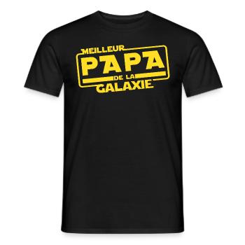 CADEAU PAPA - T-shirt homme - noir - Devant - AI Model Male 178 light (178cm)