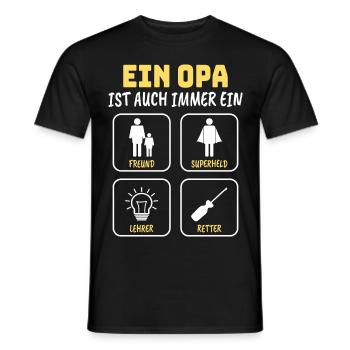 Opa Geschenk - Männer T-Shirt - Schwarz - Vorne - AI Model Male 178 light (178cm)