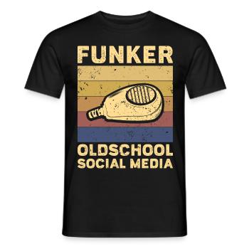 Funker Amateurfunk Amateurfunker Geschenk - Männer T-Shirt - Schwarz - Vorne - AI Model Male 178 light (178cm)