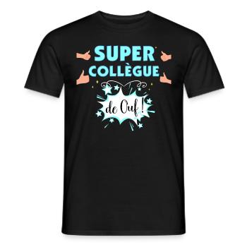 Super Collègue De Ouf Citation Homme Femme - T-shirt homme - noir - Devant - AI Model Male 178 light (178cm)