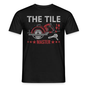 Profession Meilleure idée cadeau carreleur - T-shirt homme - noir - Devant - AI Model Male 178 light (178cm)