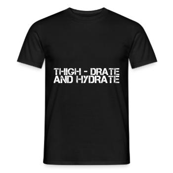 Cuisse-Drate Et Hydrater 3 - T-shirt homme - noir - Devant - AI Model Male 178 light (178cm)