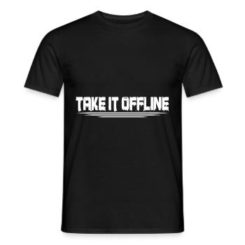 Mettez-le hors ligne 4 - T-shirt homme - noir - Devant - AI Model Male 178 light (178cm)