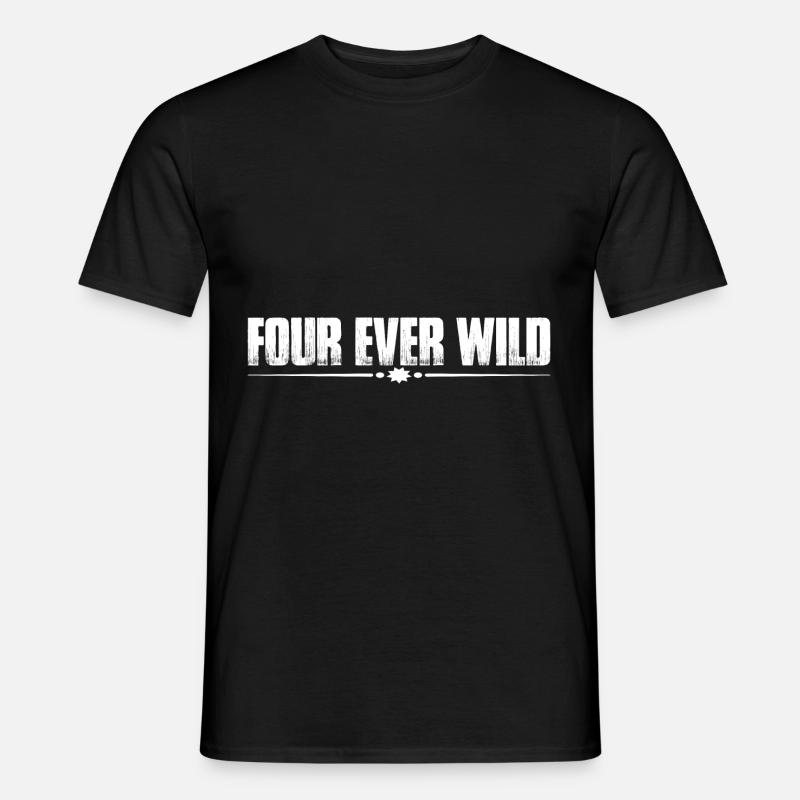 Four Ever Wild 46 - Männer T-Shirt - Schwarz