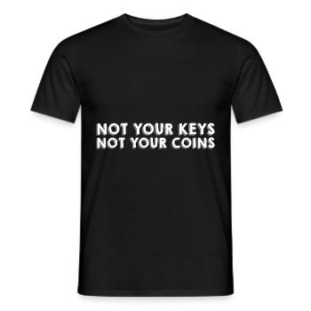 Not Your Keys Not Your Coins - Männer T-Shirt - Schwarz - Vorne - AI Model Male 178 light (178cm)
