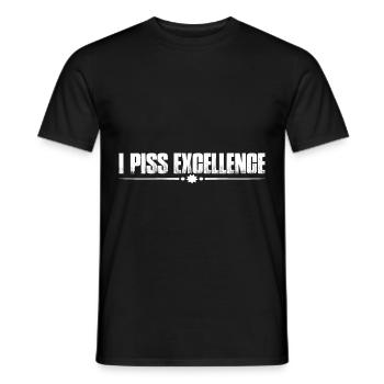 I Piss Excellence 7 - Men's T-Shirt - black - Front - AI Model Male 178 light (178cm)