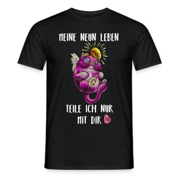 Katzenleben - Männer T-Shirt - Schwarz - Vorne - AI Model Male 178 light (178cm)