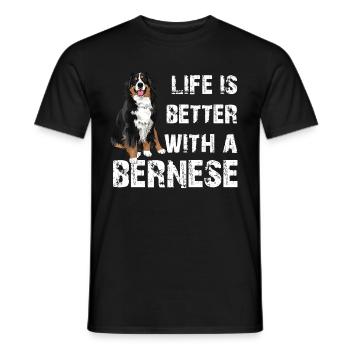 Bouvier bernois - T-shirt homme - noir - Devant - AI Model Male 178 light (178cm)