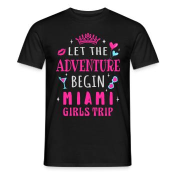 Girls Trip Miami, que l’aventure commence - T-shirt homme - noir - Devant - AI Model Male 178 light (178cm)