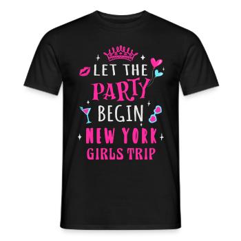 Girls Trip New York, que la fête commence - T-shirt homme - noir - Devant - AI Model Male 178 light (178cm)