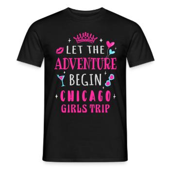 Girls Trip Chicago, que l’aventure commence - T-shirt homme - noir - Devant - AI Model Male 178 light (178cm)