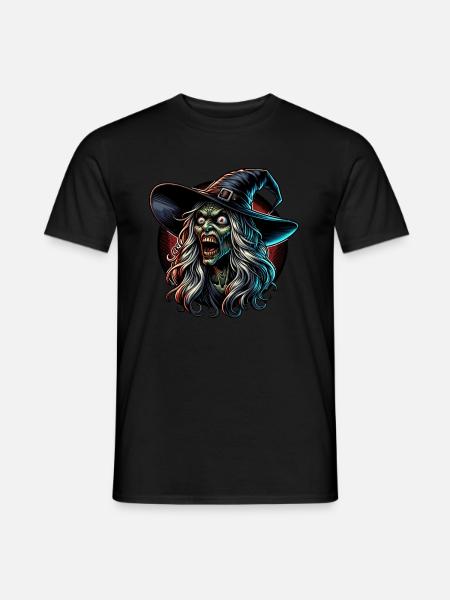 Hexe Halloween Hexe Grusel - Männer T-Shirt - Schwarz