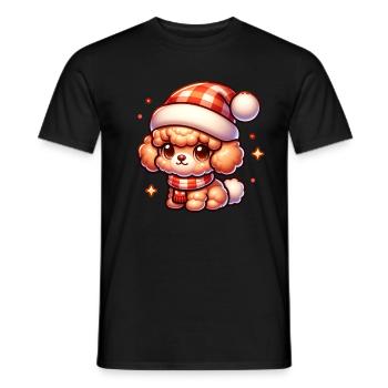 Hund Weihnachten - Männer T-Shirt - Schwarz - Vorne - AI Model Male 178 light (178cm)