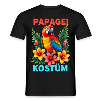 Papagei Kostüm tropisch Vogel bunt Karneval - Männer T-Shirt - Schwarz - Vorne - AI Model Male 178 light (178cm)