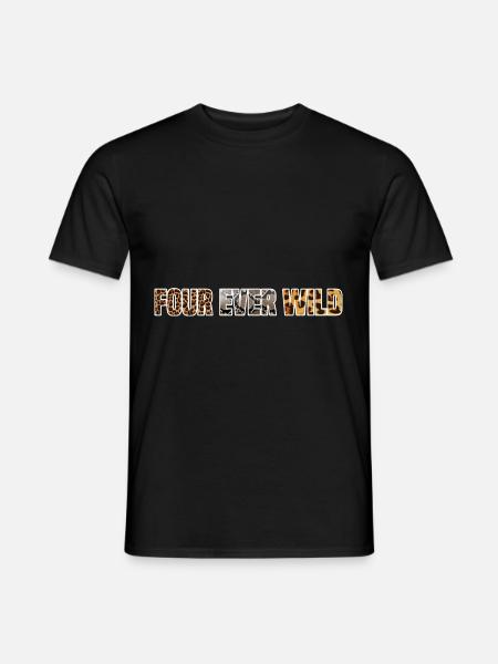 Four Ever Wild 34 - Männer T-Shirt - Schwarz