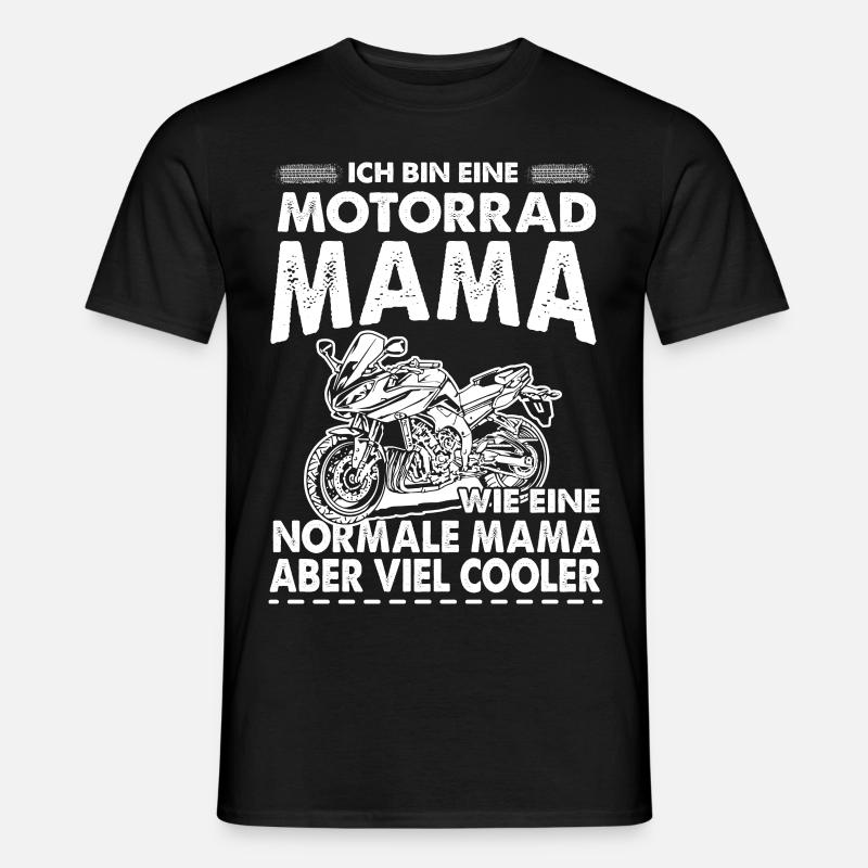 Motorrad Mama - Männer T-Shirt - Schwarz