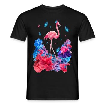 Wolken Flamingo - Männer T-Shirt - Schwarz - Vorne - AI Model Male 178 light (178cm)