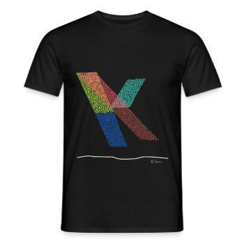Abstract design graffiti veggie - Men's T-Shirt - black - Front - AI Model Male 178 light (178cm)